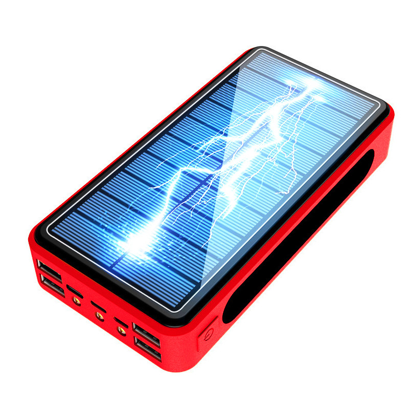 900000mAh  Qi Built-in Wireless Charge Power Bank Solar Mobile Power 4usb Charger 9V4A External Battery Bank