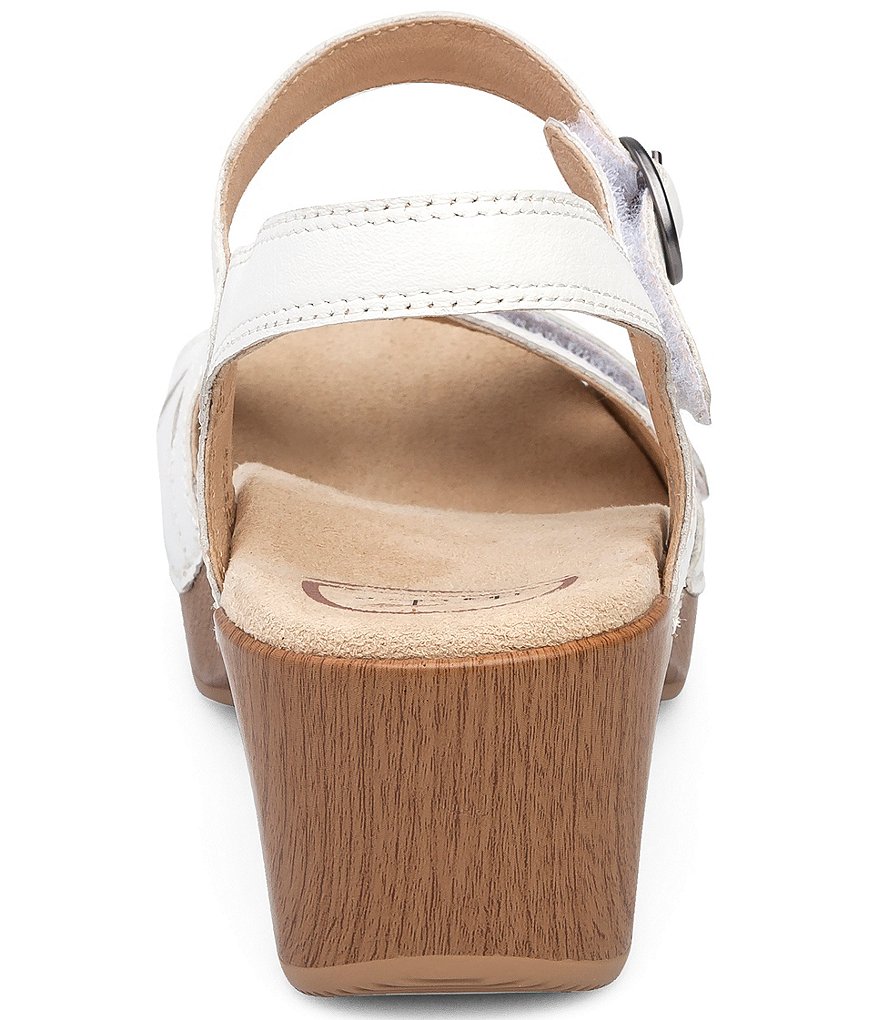 Dansko Season Leather Block Heel Platform Sandals