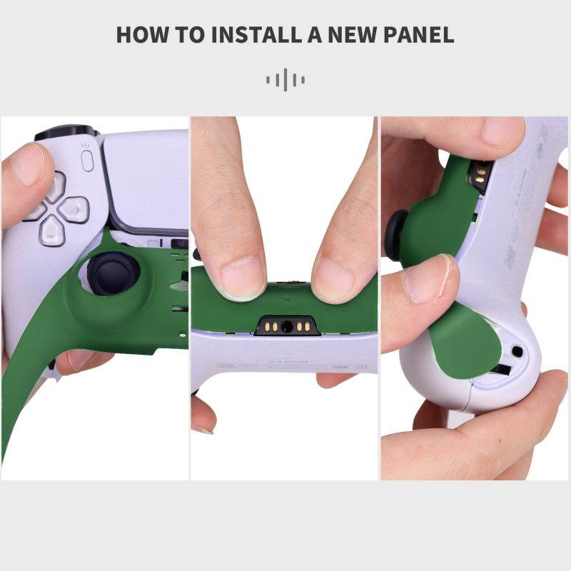 Decorative Strip for PS5 Dualsense Controller, Ackmioxy PS5 Accessories DIY PS5 Controller Replacement Shell Color Replacement Decoration Accessories for PS5 Controller Panel (Red)