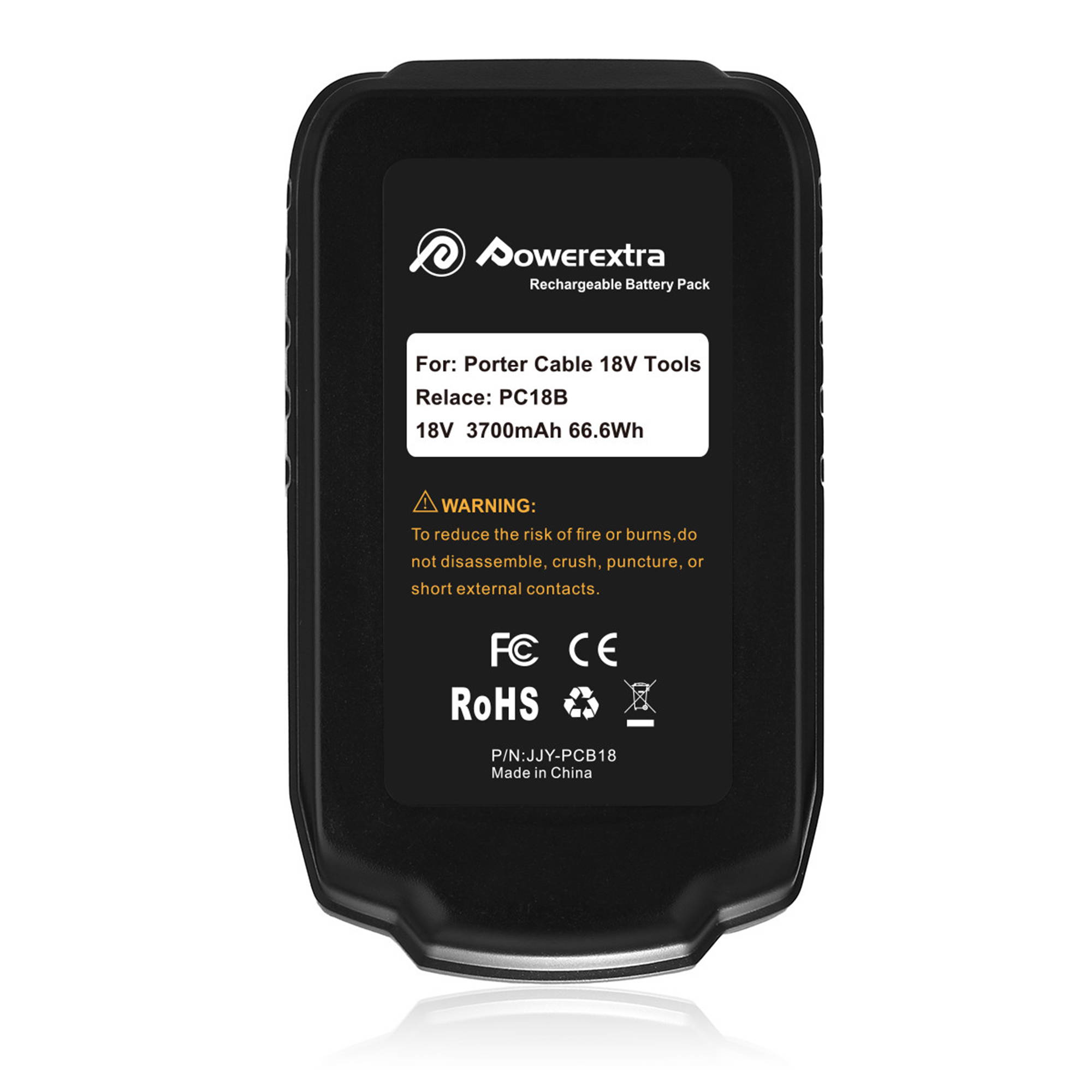 Powerextra 3700mAh 18V Replacement Battery for Porter Cable PC18B Cordless Power Tool 18 Volt Ni-CD Batteries