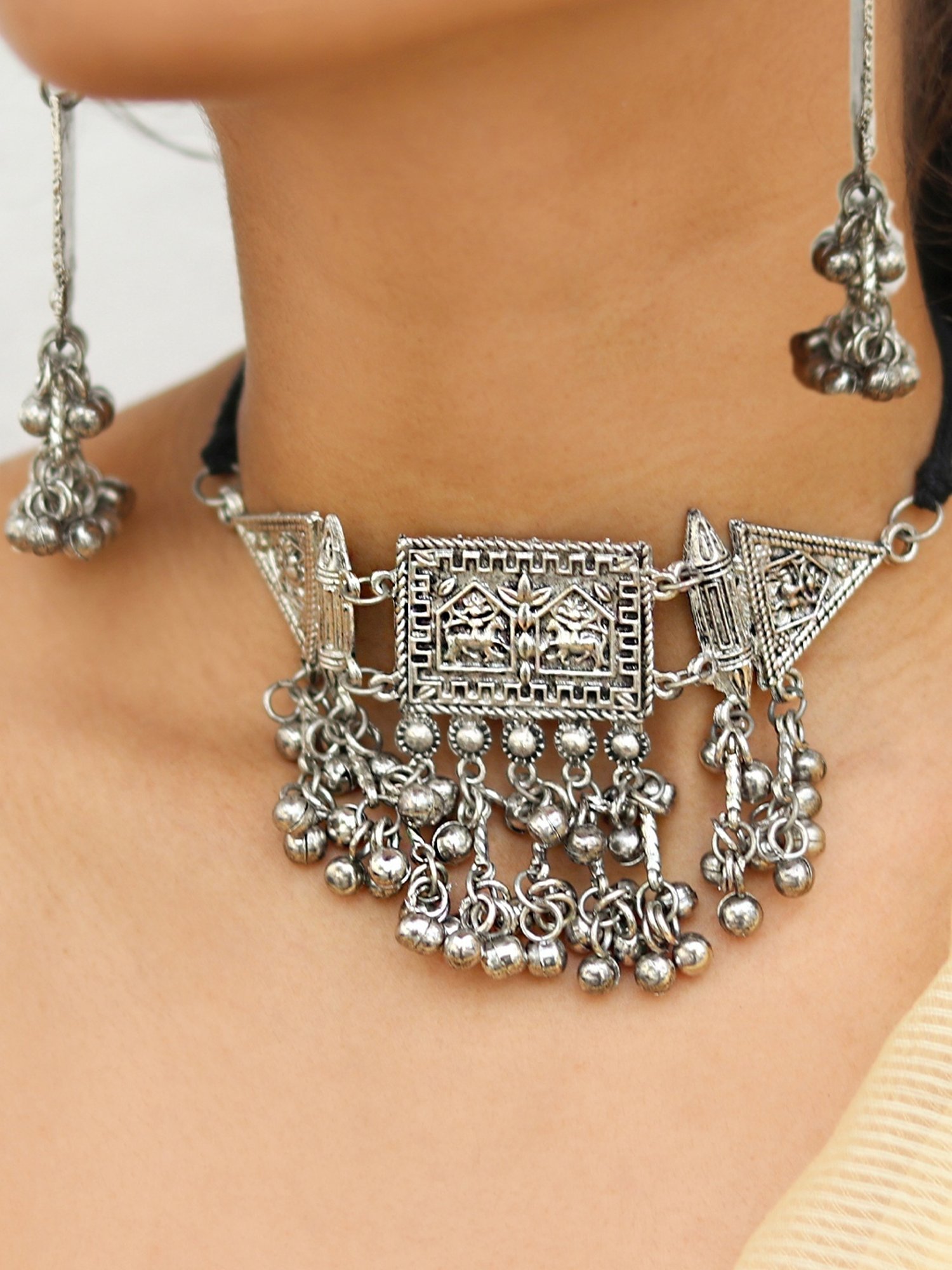 Teejh Ethnic Dhriti Ghungroo Necklace Set for Women