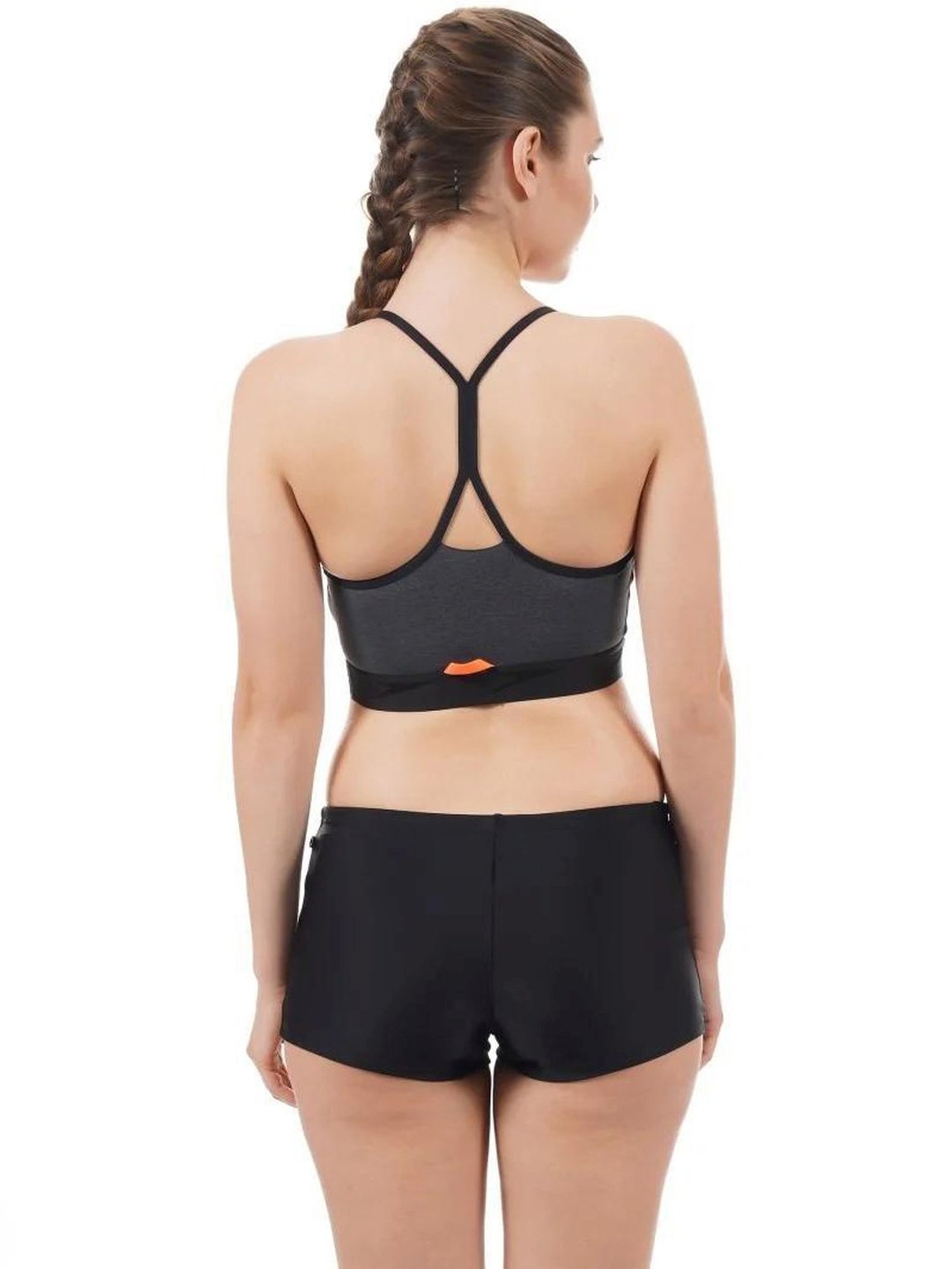 Speedo Black Printed Swimwear Top