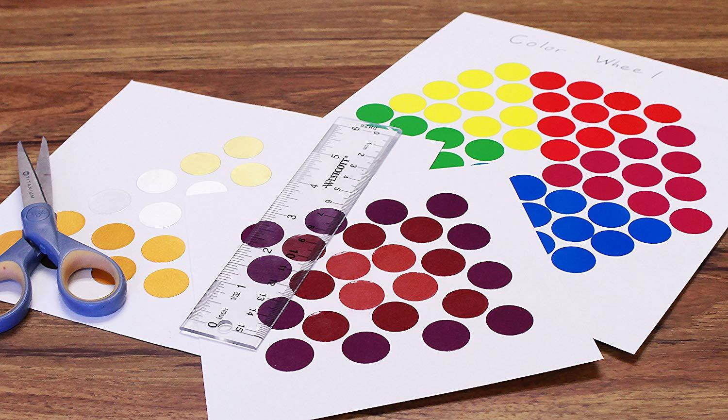 ChromaLabel 3/4 inch Color-Code Dot Labels on Sheets | 1,008/Pack (Metallic Gold)