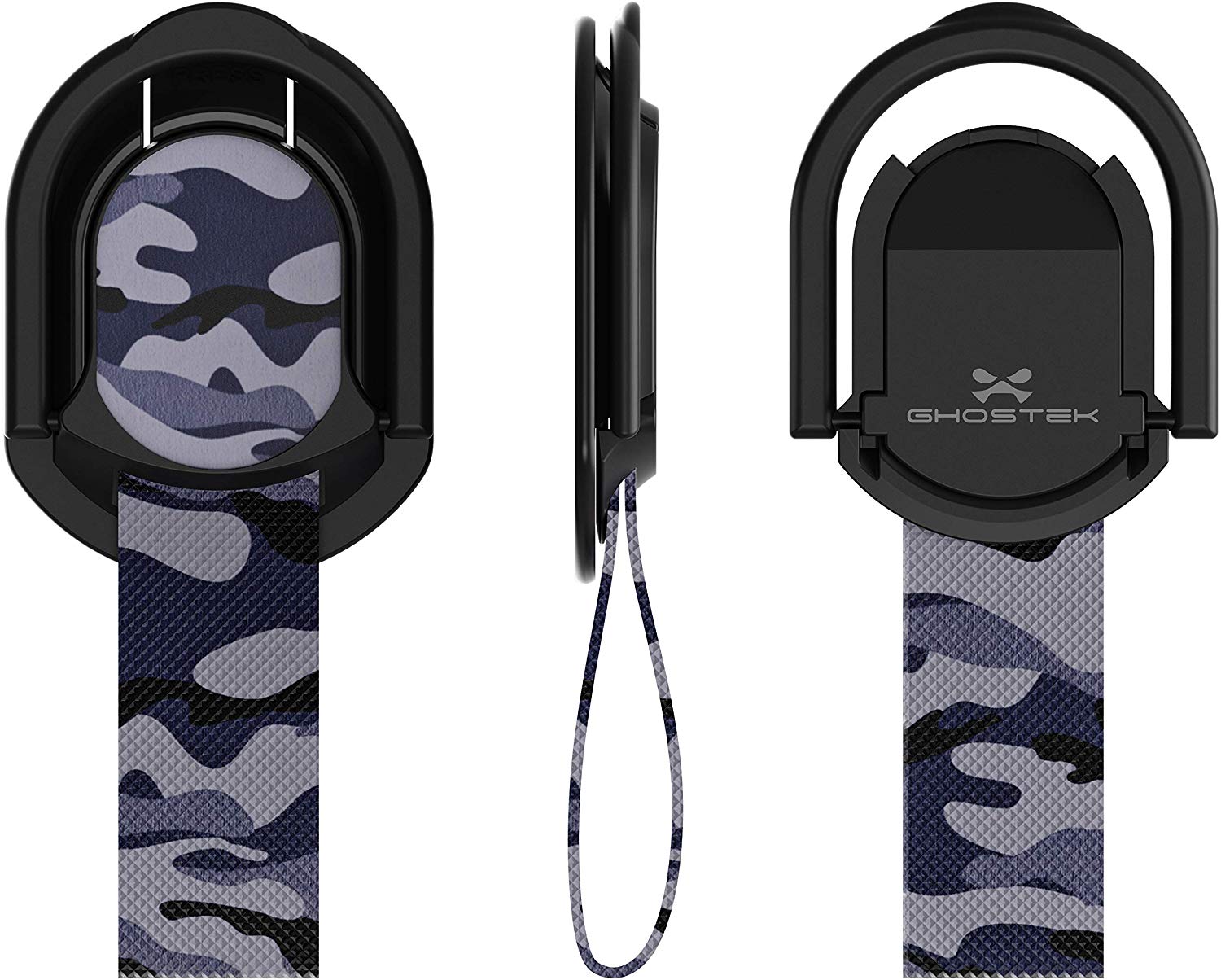 Ghostek Loop Phone Ring Holder Strap with Stand and Smartphone Car Holder Magnet Cute iPhone Grips for Women Perfect for Taking Selfies Removable for Wireless Charging Compatible - (Floral Fuchsia)