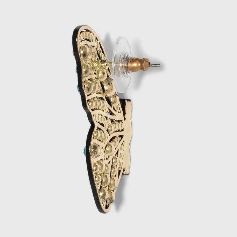 SUGARFIX by BaubleBar Crystal Butterfly Stud Earrings - Black