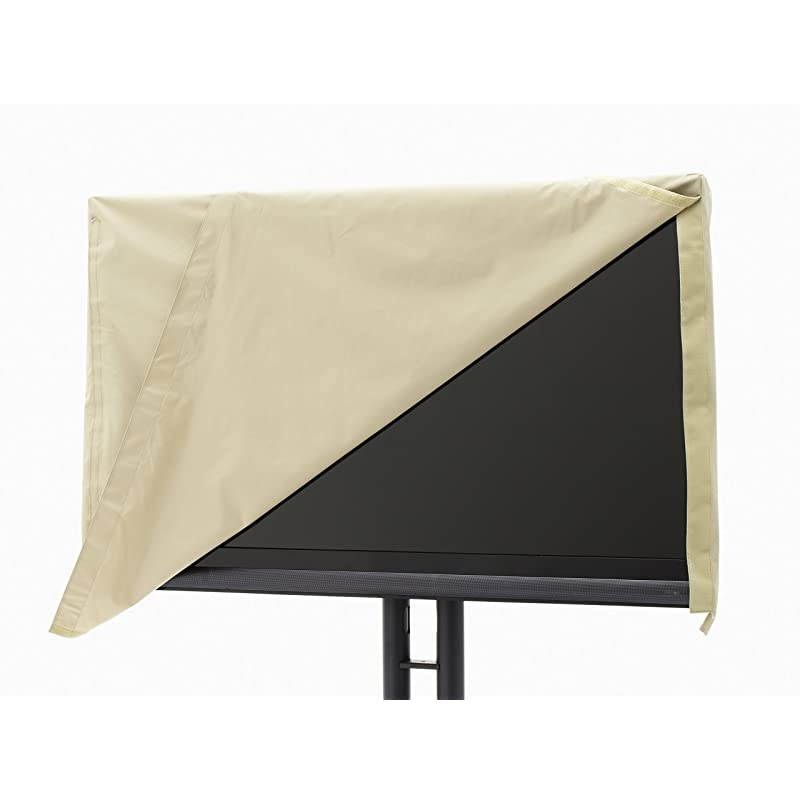 Outdoor Flip Top TV Cover Water Resistant Flip Top for Quick Viewing Outdoor TV Covers Khaki