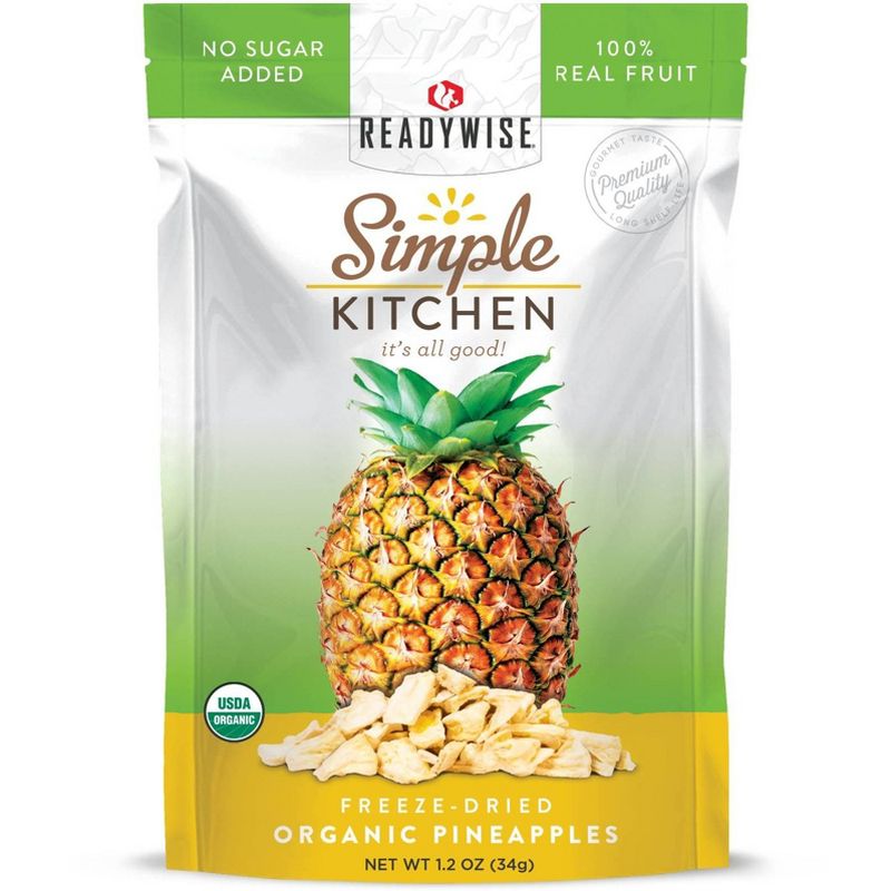 ReadyWise Simple Kitchen Organic Freeze Dried Pineapple