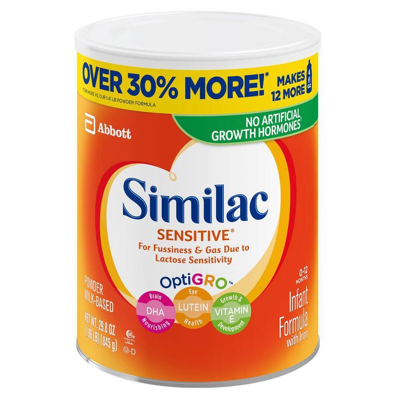 Similac Sensitive for Fussiness and Gas Infant Formula with Iron Powder - 29.8oz