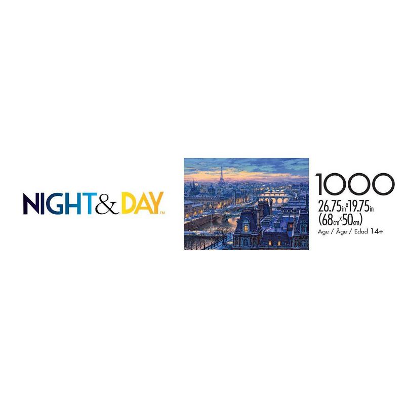 Buffalo Games Night and Day: Spanning the Seine Jigsaw Puzzle - 1000pc