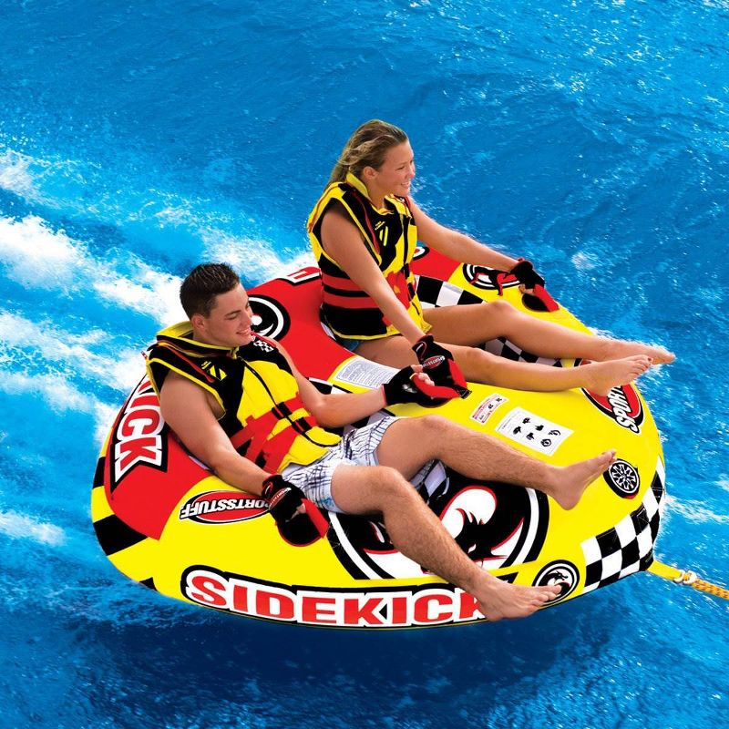 Sportsstuff Sidekick 2 Double Rider Cockpit Inflatable Towable Lake Water Tube