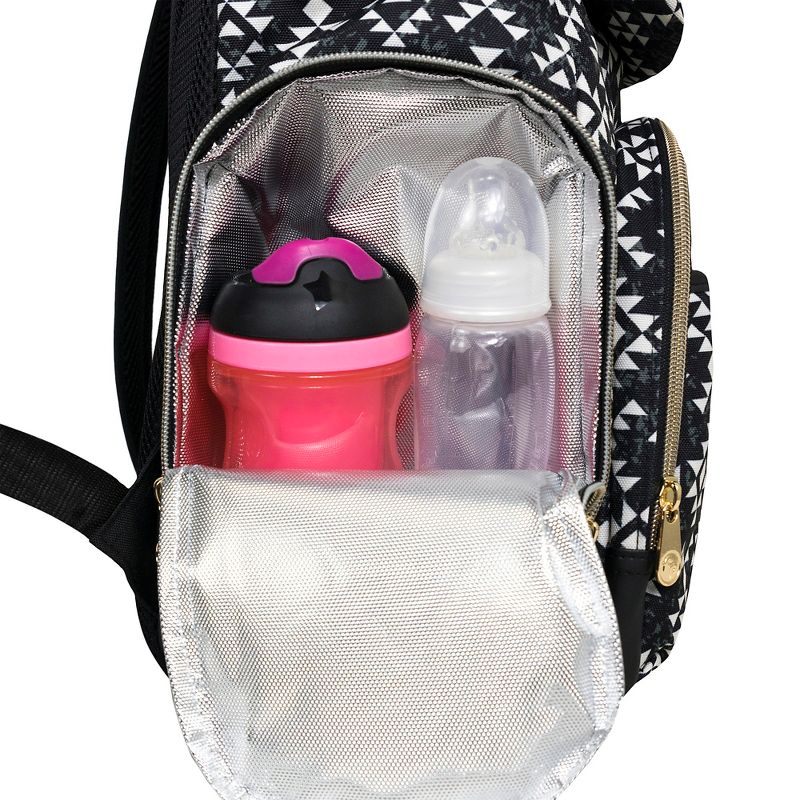 Fisher-Price Shiloh Southwest Diaper Bag Backpack - Black/White
