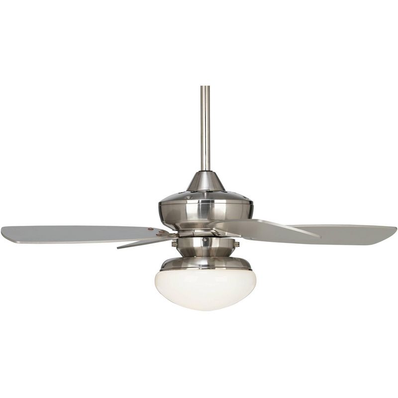 36" Casa Vieja Modern Ceiling Fan with Light LED Dimmable Brushed Nickel Silver Blades Opal Glass for Living Room Kitchen Bedroom