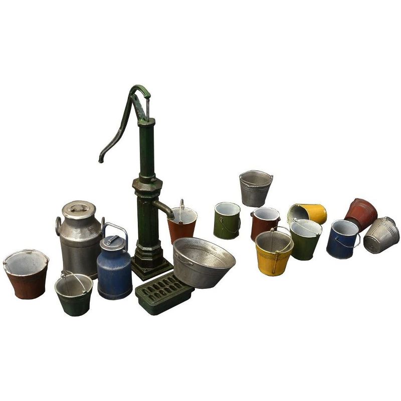 MiniArt Water Pump & Bucket Set 1/35 Scale Plastic Model Kit