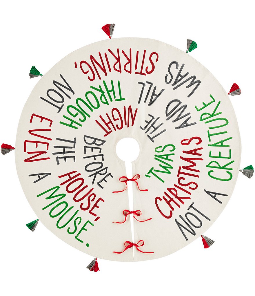 Mud Pie Merry Everything Holiday Collection T'was The Night Tree Skirt