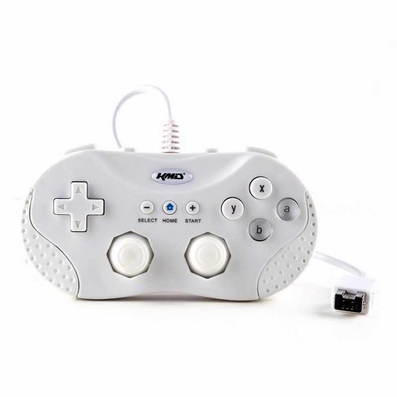 KMD Classic Wired Controller Gamepad Compatible with Nintendo Wii / Wii U - White