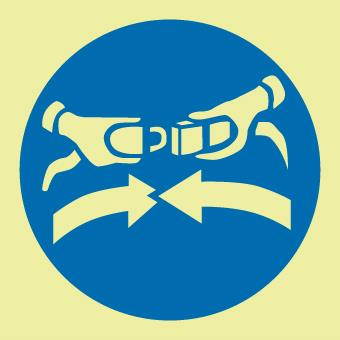 NMC IMO184P-IMO, SYMBOL, FASTEN SEAT BELTS, 6X6, GLOW VINYL LAMINATED (1 EACH)