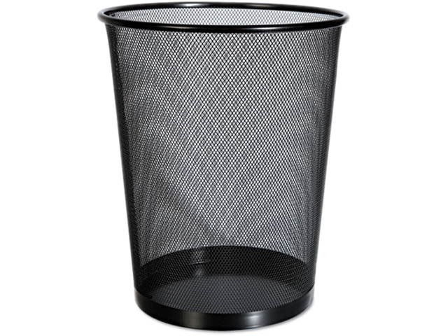 Mesh Wastebasket, 18Qt, Black