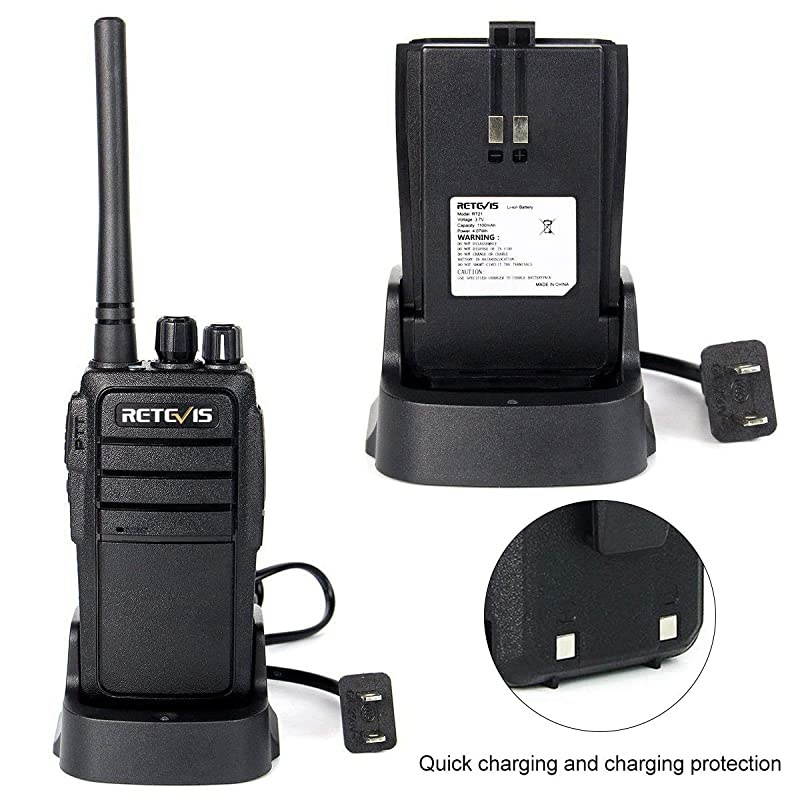 Case of 4 RT21 Walkie Talkies Adults Rechargeable Two Way Radios Long Range16 Channels VOX Scan Emergency 2Way Radio for Family and Small Organization Business