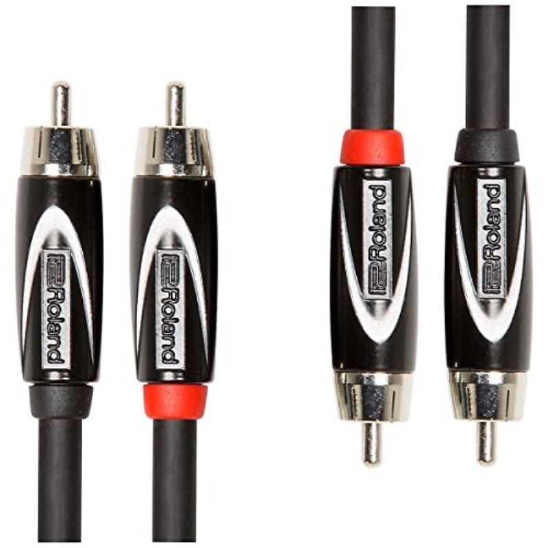 Roland 5ft Interconnect cable, Dual RcA-RcA, Black series (Rcc-5-2R2R)