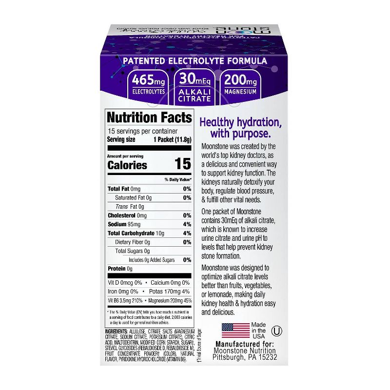 Moonstone Kidney Health Drink Mix - Wild Berry - 15ct/6oz