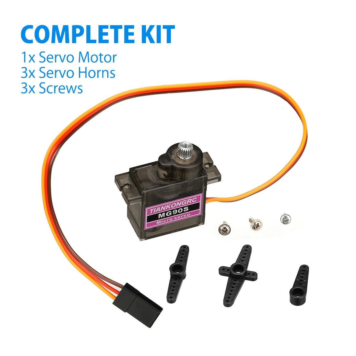 4Pcs MG90S Digital Micro Servo Motor Metal Gear For RC Helicopter Airplane