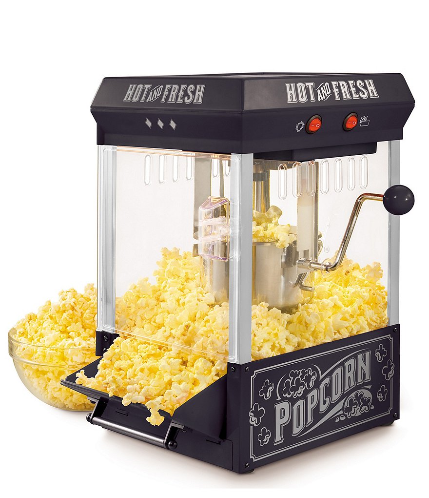 Nostalgia Electrics Black Vintage Tabletop Kettle Popcorn Maker