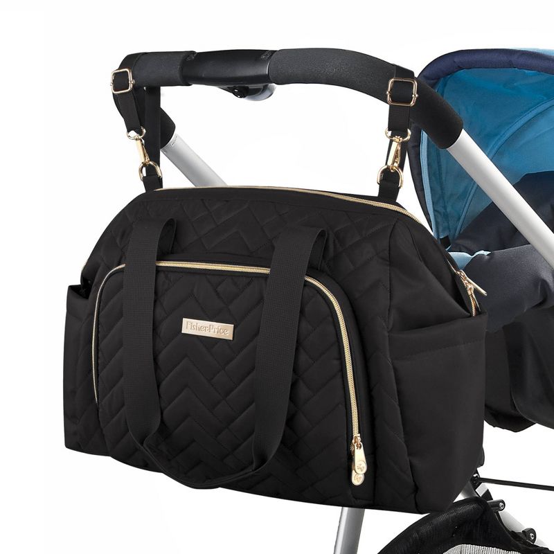 Fisher-Price Quilted Harper Frame Bag - Black