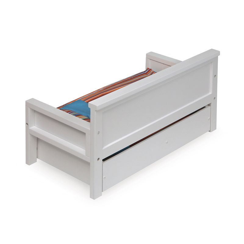 Sofa/Daybed with Trundle for 18" Dolls - White/Multi