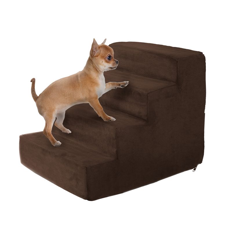 Pet Pal High Density Foam Stairs for Pets - Brown