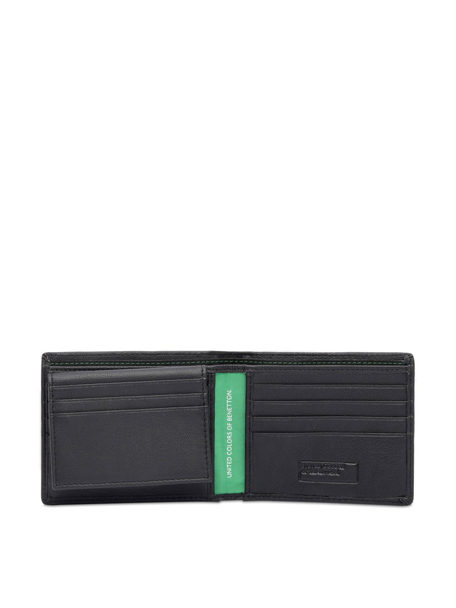 United Colors of Benetton Serrat Black Casual Leather Bi-Fold Wallet For Men