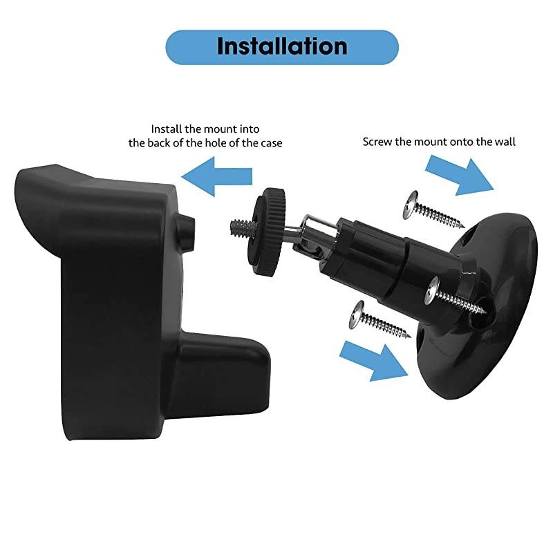 Hard Case for Blink XT 2 Camera wMount Bracket Black 2 pcs Blink XT Covers wGlarereducing Hood Blink XT Camera Cover Case NOT for 2020 New Blink IndoorOutdoor Cam by