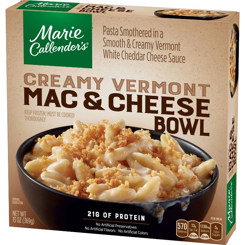 Marie Callender's Frozen Creamy Vermont Mac & Cheese Bowl -13oz