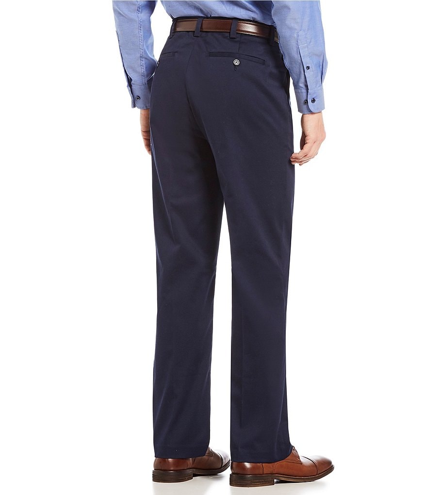 Roundtree & Yorke TotalFLEX Classic Fit Flat Front CoreComfort Waistband Easy Care Pants