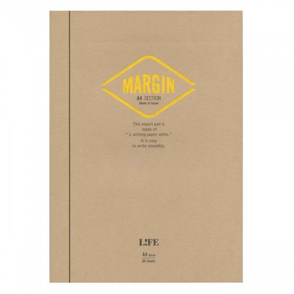 Life Margin Report Bound On Top Notebooks: 8 in. x 12 in. (Tan/Yellow Cover, Gridded Pages)