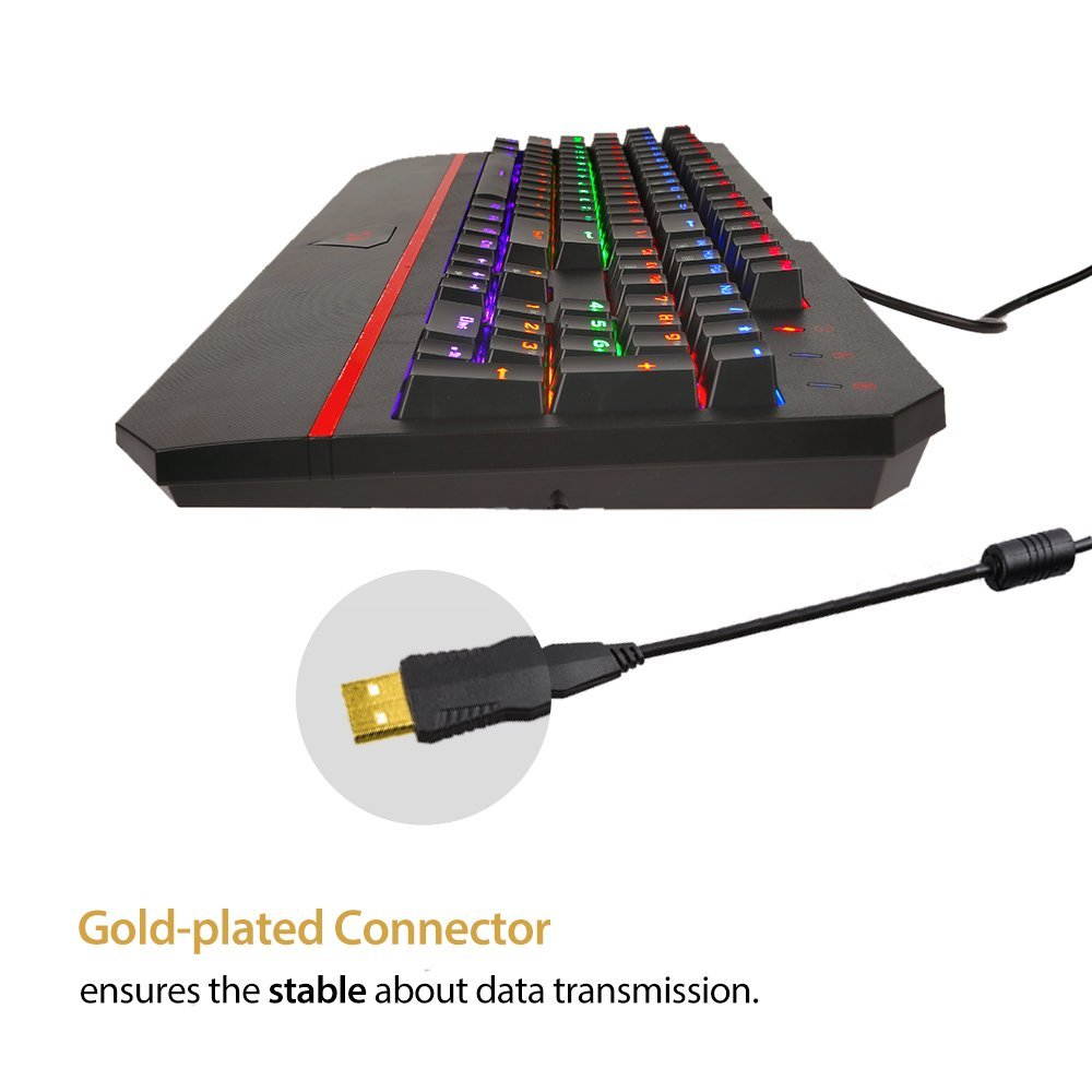 Redragon K558 ANALA RGB Mechanical Gaming Keyboard (LED Multiple Color Backlit)