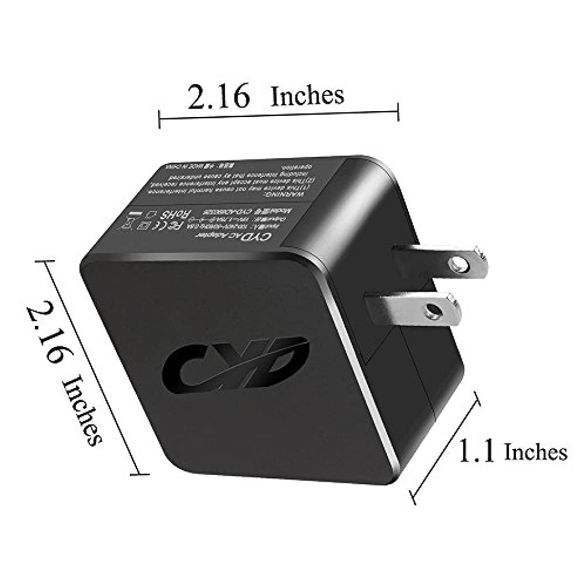 CYD 24W 12V 2A Powerfast Laptop Power Cord Compatible for Asus Charger Chromebook-C201 C201P C201PA Chromebook-Flip C100 C100P C100PA-DB02 ADP-24EW B Power-Cord Extra 8.2 ft AC-Adapter Cable