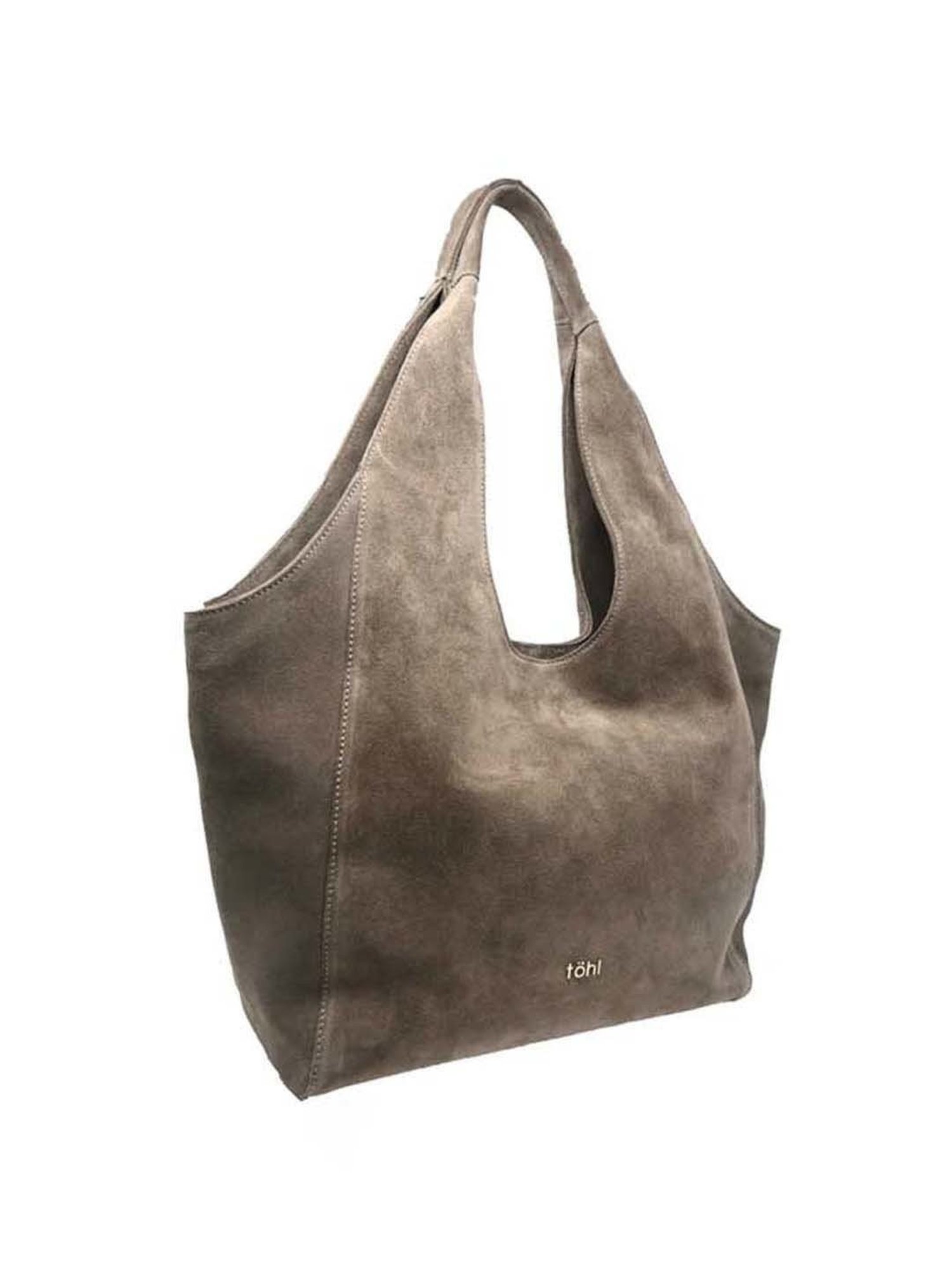 Tohl Grey Solid Large Hobo Handbag