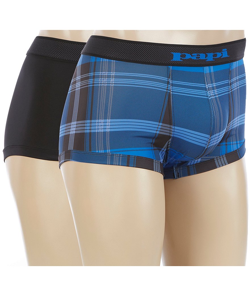 Papi Cool 2 Microflex Plaid Trunks 2-Pack