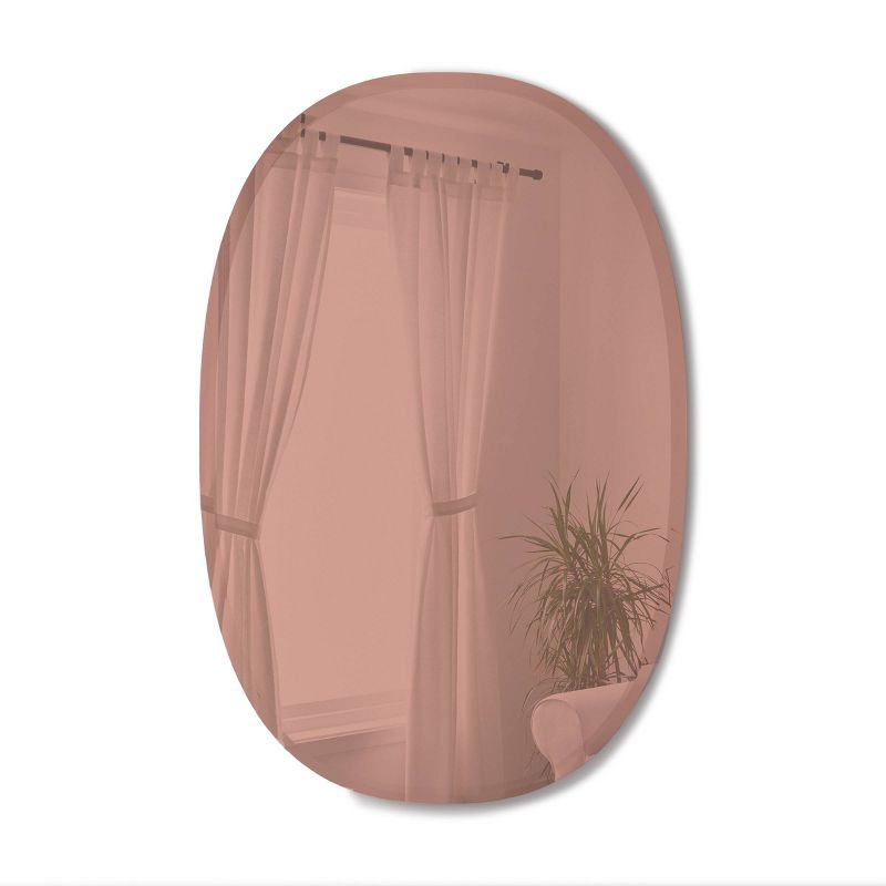 24"x 36" Hub Bevy Beveled Oval Wall Mirror Copper - Umbra