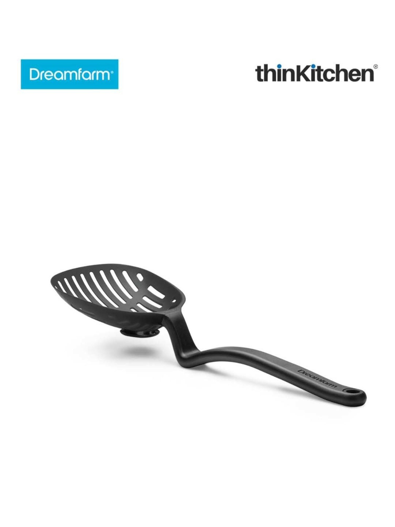 Dreamfarm Black Nylon Lestrain Drip-Catching Sit-Up Scoop Strainer