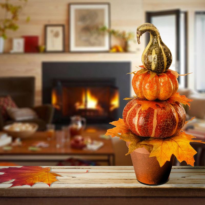 15" Potted Pumpkin Decor - National Tree Company