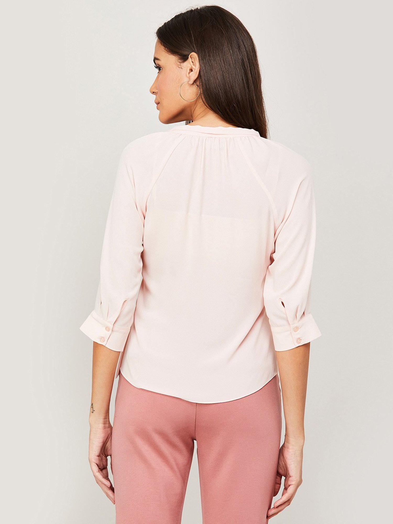 Code by Lifestyle Peach Regular Fit Top