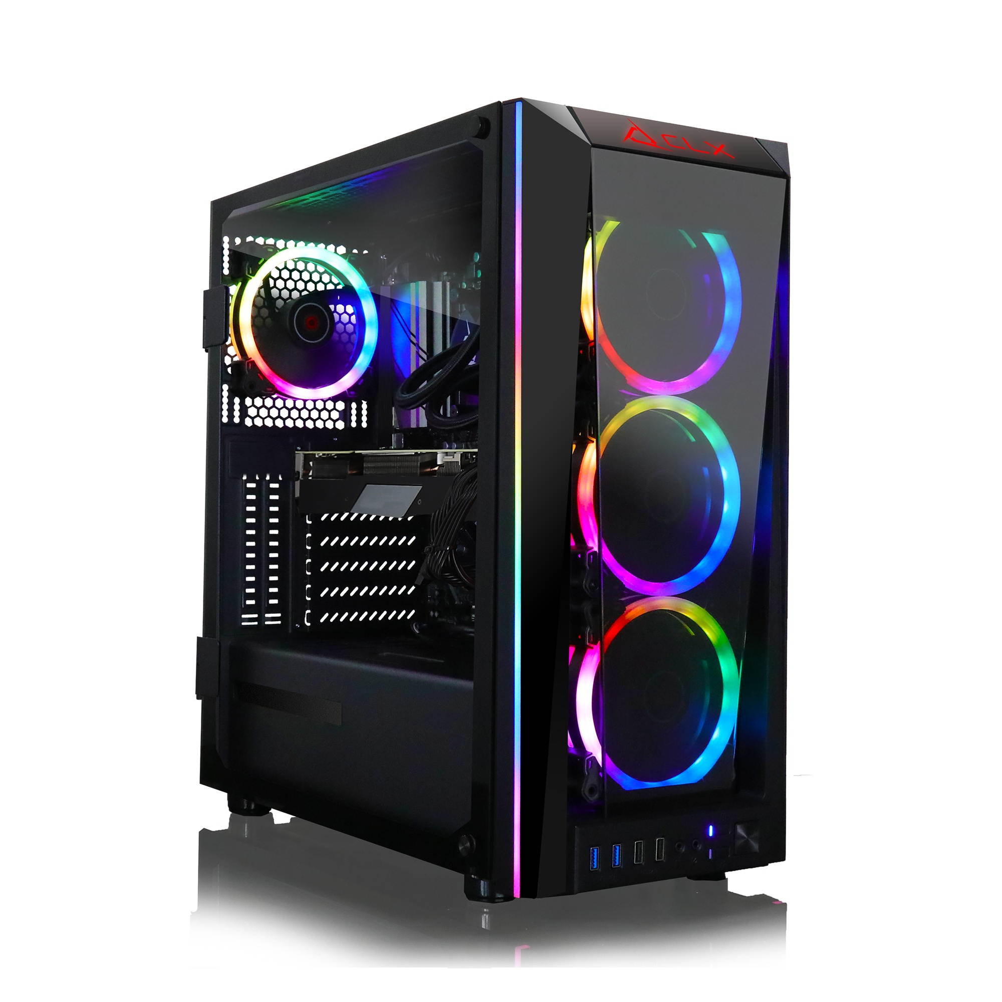 CLX SET VR-Ready Gaming Desktop - Liquid Cooled AMD Ryzen 9 5950X 3.4Ghz 16-Core Processor, 32GB DDR4 Memory, GeForce RTX 3090 24GB GDDR6X Graphics, 480GB SSD, 3TB HDD, WiFi, Windows 10 Home 64-bit