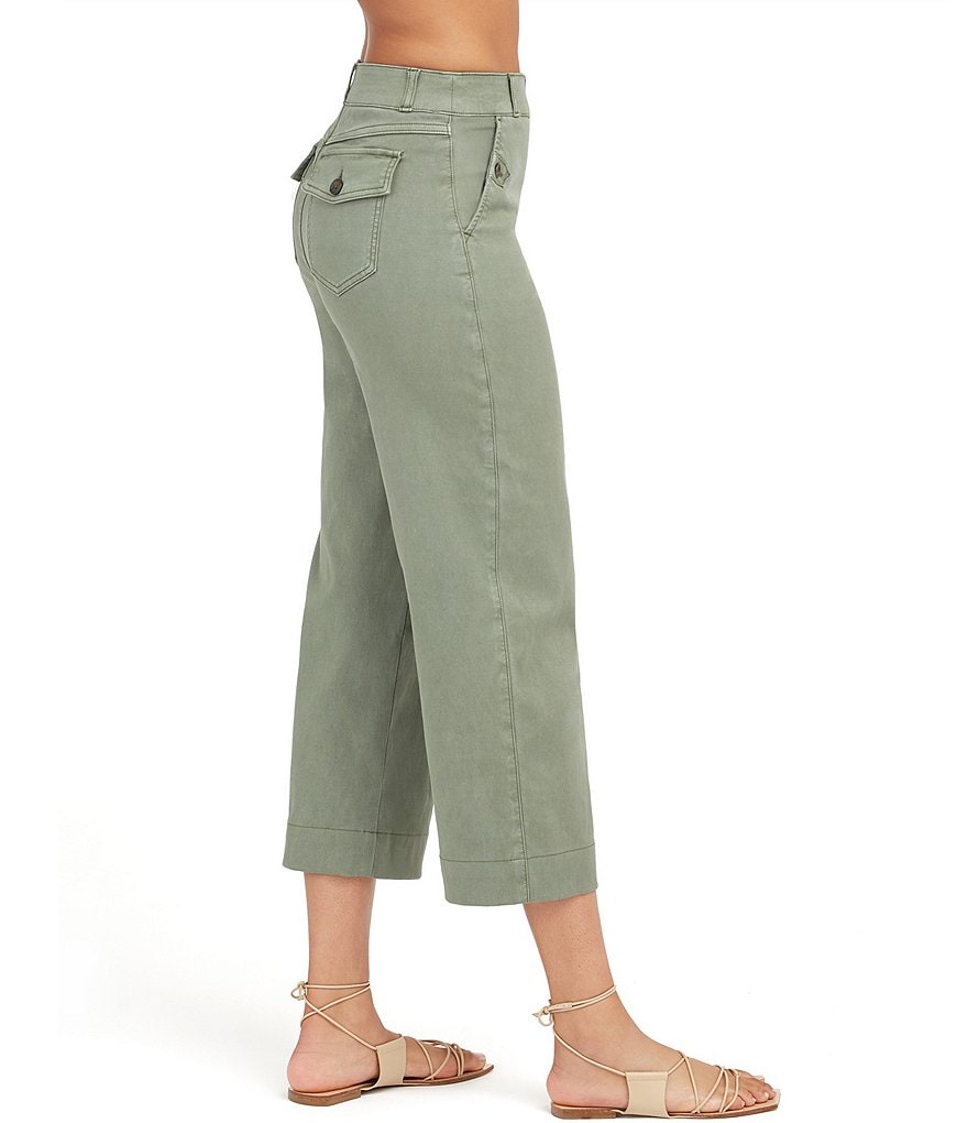 Spanx Stretch Twill Cropped Wide Leg Pants