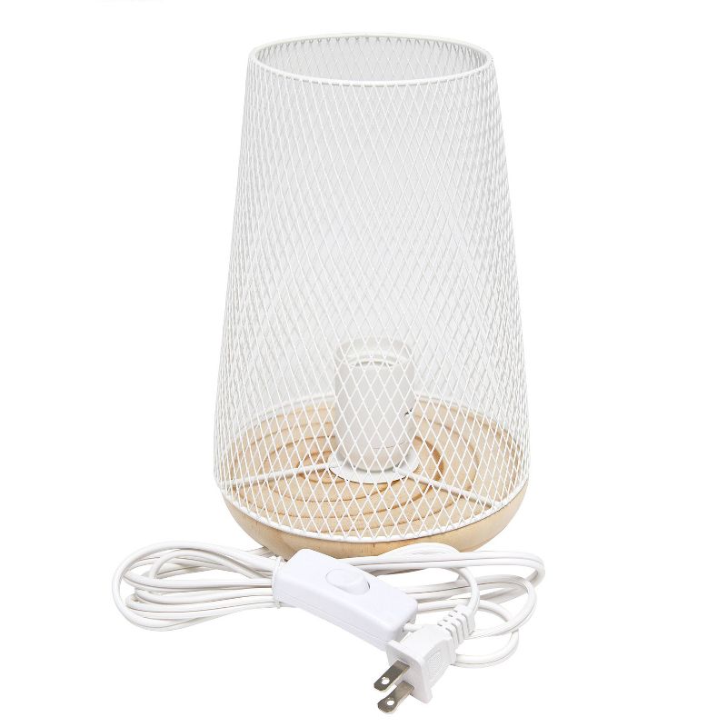 Wired Mesh Uplight Table Lamp White - Simple Designs