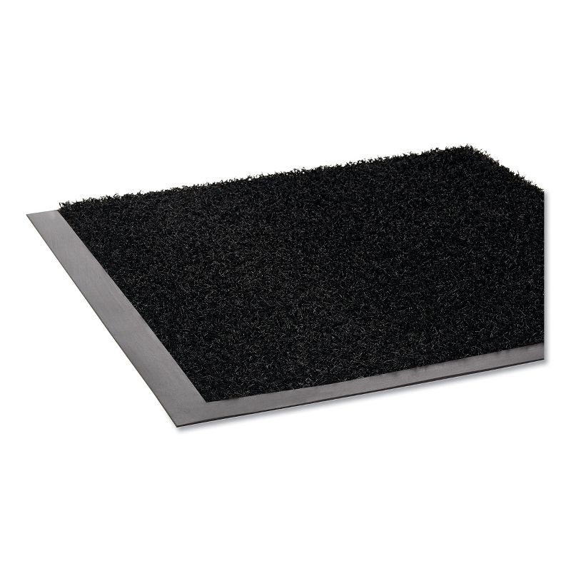 3'x5' Rectangle Solid Floor Mat Black - Crown
