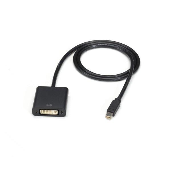 C2G 54335 C2G 6ft Mini DisplayPort Male to Single Link DVI-D Male Adapter Cable - Black - DisplayPort/DVI-D for Monitor, Notebook, Tablet - 6 ft - 1 x Mini DisplayPort Male Digital Audio/Video - 1 x