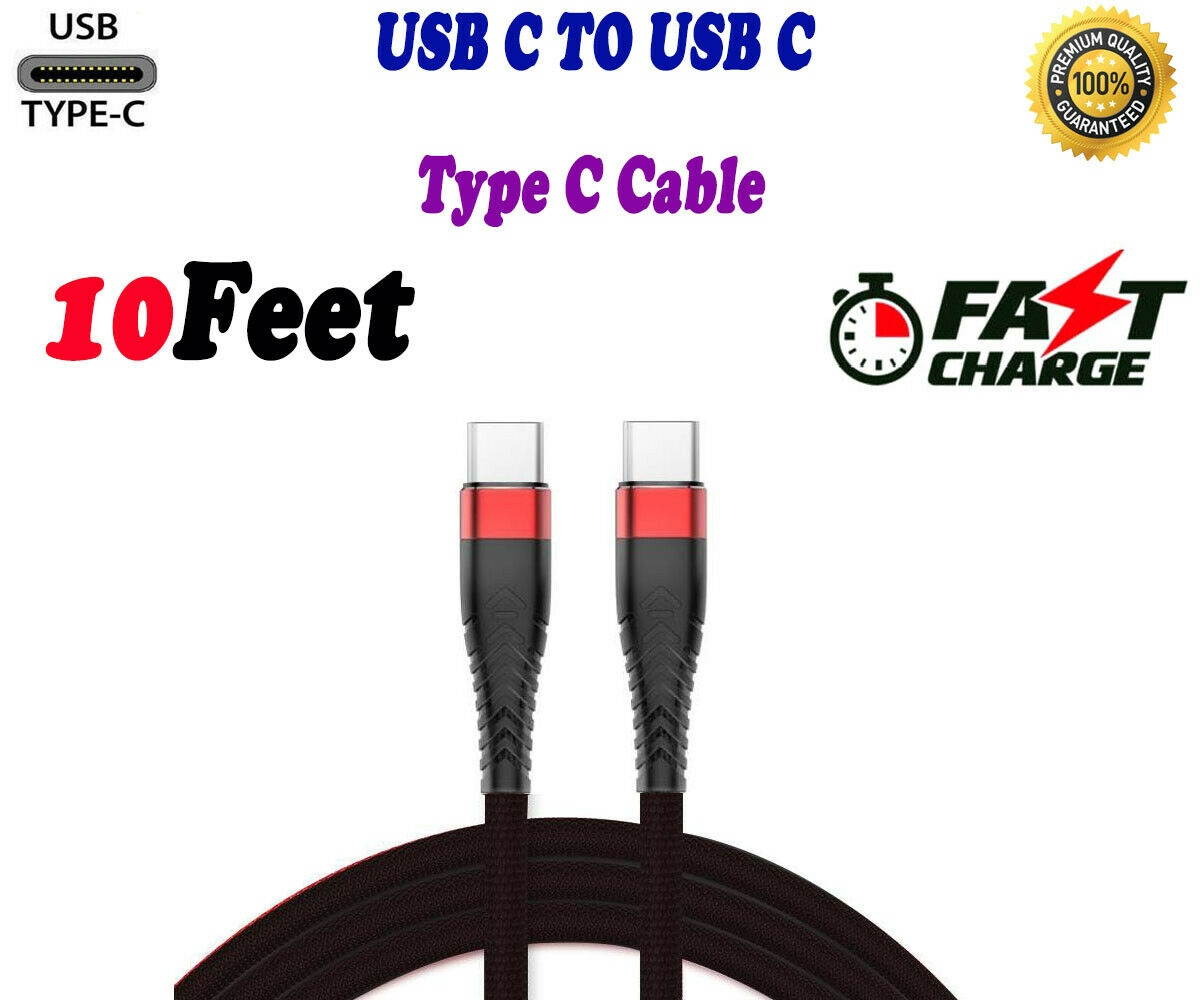 USB C - USB C Cable Braided Fast Charger Charging Cord Cable For Macbook
