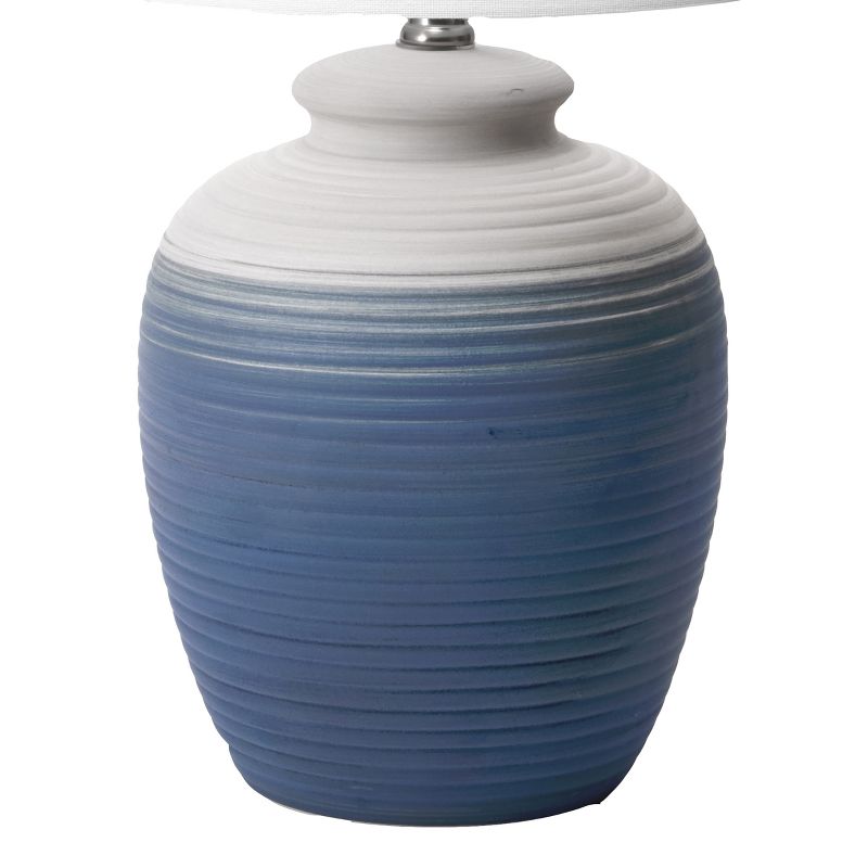 nuLOOM Lane 22" Ceramic Table Lamp Lighting - Blue 22" H x 11" W x 11" D