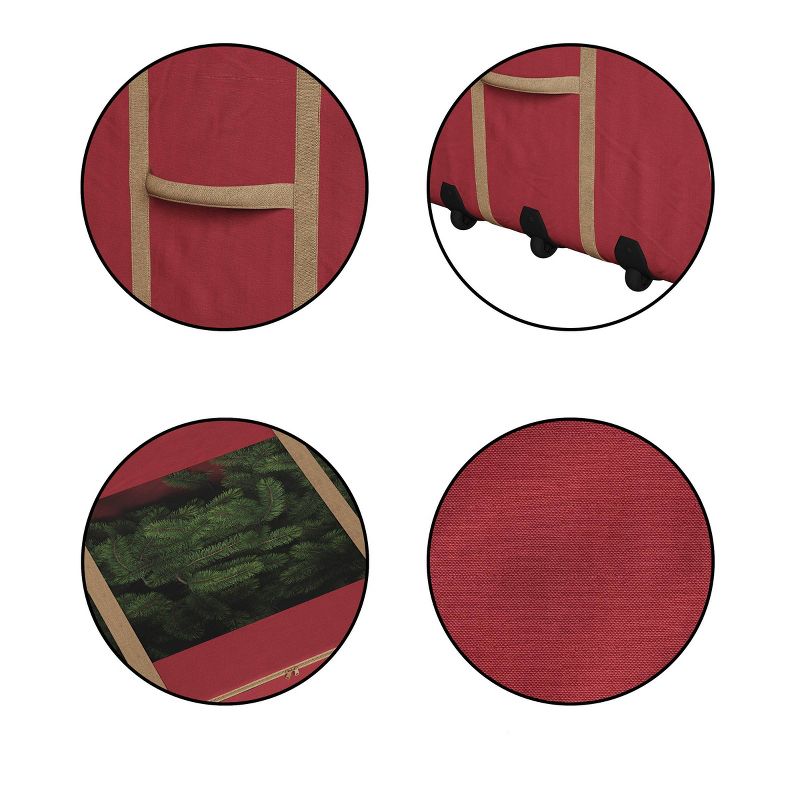 Elf Stor 9' Rolling Christmas Tree Storage Duffel Bag Red